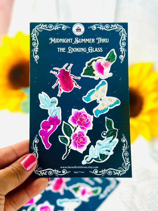 Midnight Summer Thru the Looking Glass Sticker sheet