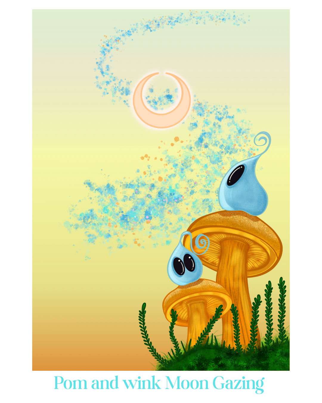 Pom & Wink Moon Gazing Digital Print VOL. 1