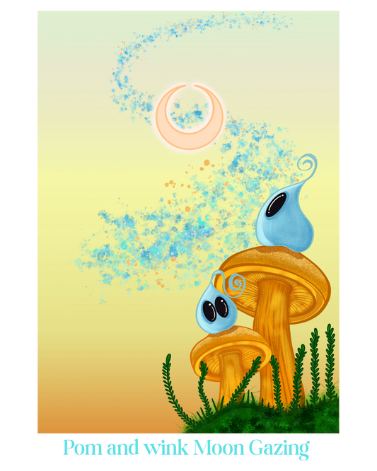 Pom & Wink Moon Gazing Digital Print VOL. 1